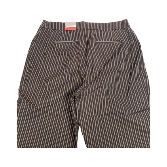 Croft & Barrow Womens Neutral Stripe Elastic Waistband Pants Size 10 Brown NWT - Picture 7 of 12
